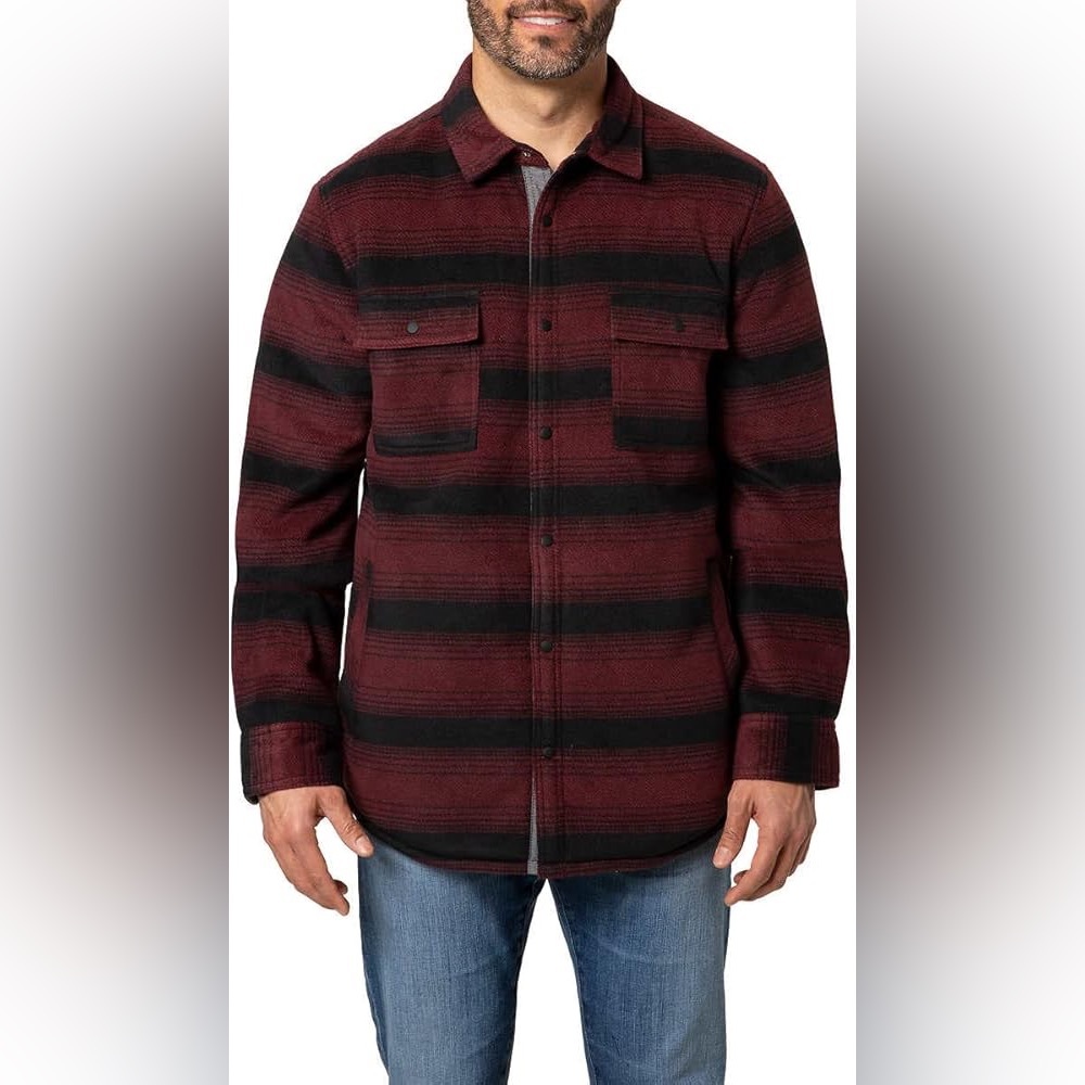 Voyager | Plaid Fleece Sherpa Jacket | Size Medium